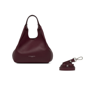 BORSE GIANNI CHIARINI DONNA DUA IN PELLE A MANO E TRACOLLA WINE BERRY 9719