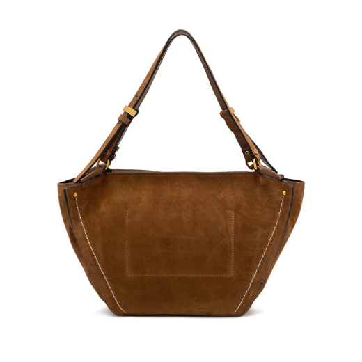 BORSE GIANNI CHIARINI DONNA BLOOM IN PELLE SCAMOSCIATA A SPALLA COGNAC 12036