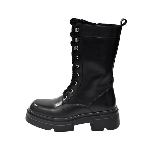 STIVALETTI DONNA EMANUÉLLE VEE ANFIBIO HERO IN PELLE BLACK 452M80912CRW