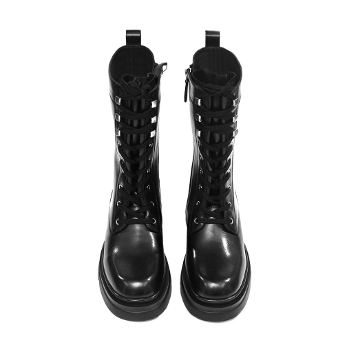 STIVALETTI DONNA EMANUÉLLE VEE ANFIBIO HERO IN PELLE BLACK 452M80912CRW