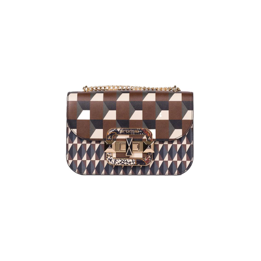 BORSE CROMIA DONNA LADIES BAG JEWEL IN PELLE TRACOLLA MANDORLA 1406073