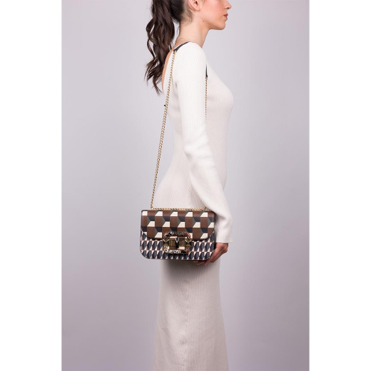 BORSE CROMIA DONNA LADIES BAG JEWEL IN PELLE TRACOLLA MANDORLA 1406073