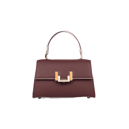 BORSE CROMIA DONNA LADIES BAG BEA IN PELLE A MANO E TRACOLLA CASTAGNA 1406134