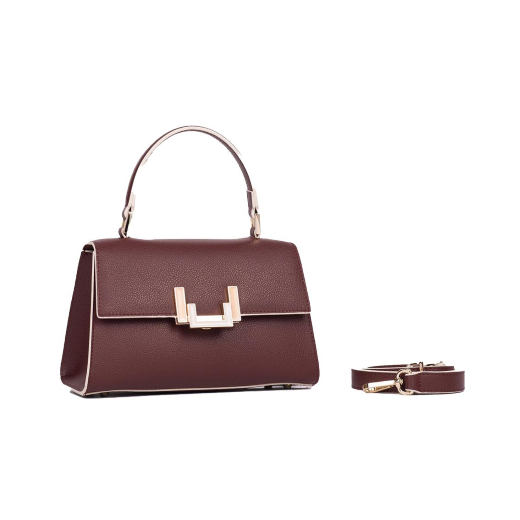 BORSE CROMIA DONNA LADIES BAG BEA IN PELLE A MANO E TRACOLLA CASTAGNA 1406134