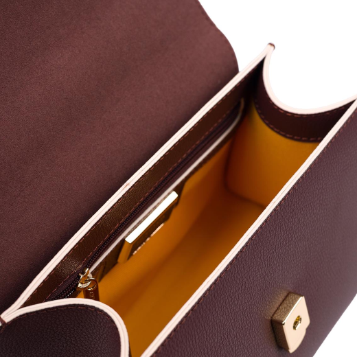 BORSE CROMIA DONNA LADIES BAG BEA IN PELLE A MANO E TRACOLLA CASTAGNA 1406134