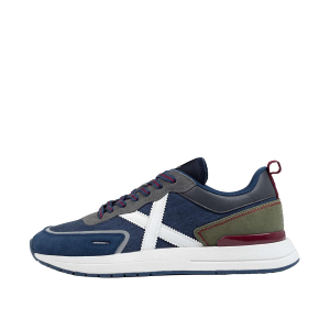 SCARPE MUNICH UOMO SNEAKER SPEED 14 PELLE SCAMOSCIATA TESSUTO BLU