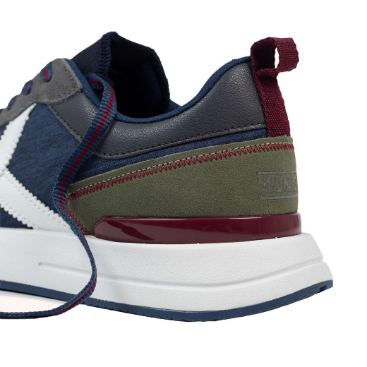 SCARPE MUNICH UOMO SNEAKER SPEED 14 PELLE SCAMOSCIATA TESSUTO BLU