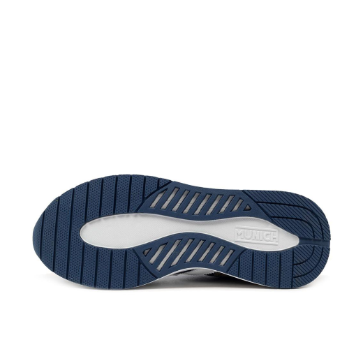 SCARPE MUNICH UOMO SNEAKER SPEED 14 PELLE SCAMOSCIATA TESSUTO BLU