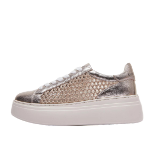 SCARPE DONNA EMANUÉLLE VEE SNEAKER BICE PELLE LAMINATA E RAFFIA GOLD 461P90118P110CB