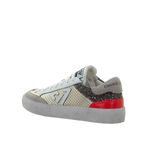 SCARPE DONNA EMANUÉLLE VEE SNEAKER SOLEDAD IN PELLE MULTI PEWTER 461P90010P011CB