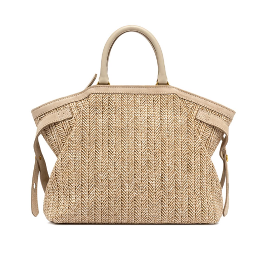 BORSE GIANNI CHIARINI DONNA CLAUDETTE IN RAFFIA E CAMOSCIO A MANO CLAUDETTE SABBIA BS11901