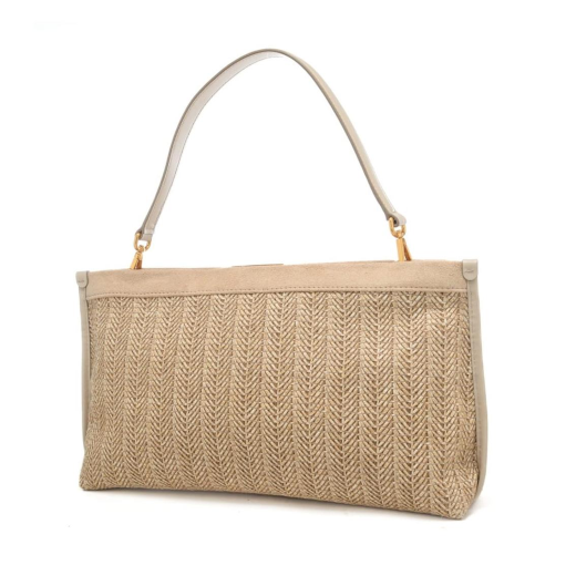 BORSE GIANNI CHIARINI DONNA MARIGOLD IN RAFFIA E CAMOSCIO A SPALLA SABBIA BS12245