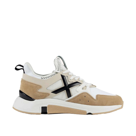 SCARPE MUNICH UOMO SNEAKER CLIK CAMOSCIO E MESH BIANCO CLIK108