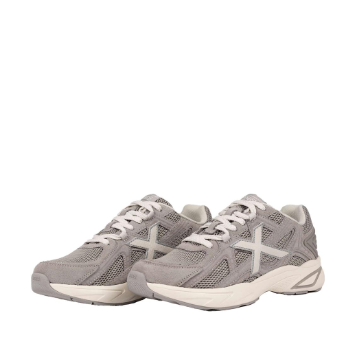 SCARPE MUNICH UOMO SNEAKER M2000 CAMOSCIO E MESH GRIGIO M200007