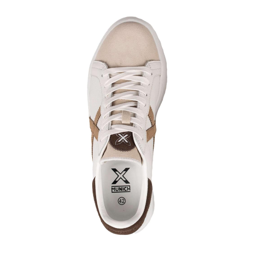 SCARPE MUNICH UOMO SNEAKER RETE 118 PELLE BIANCO