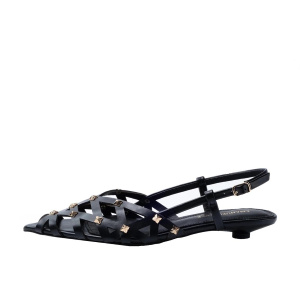 SCARPE DONNA EMANUÉLLE DECOLLETE VIOLA BORCHIATA BLACK 461M21220S082