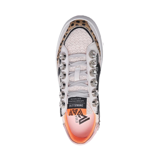 SCARPE DONNA EMANUÉLLE VEE SNEAKER SOLEDAD IN PELLE MULTI BLACK 461P90022P151K