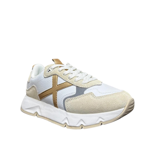 SCARPE MUNICH DONNA SNEAKER MAMBA 05 PELLE BIANCO