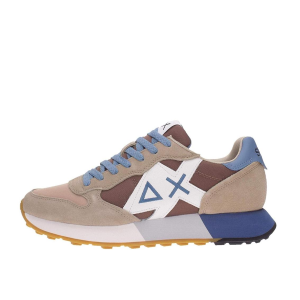 SCARPE SUN68 UOMO SNEAKER JAKI 2.0 PELLE SCAMOSCIATA E TESSUTO TECNICO BEIGE VOLPE Z36116
