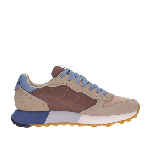 SCARPE SUN68 UOMO SNEAKER JAKI 2.0 PELLE SCAMOSCIATA E TESSUTO TECNICO BEIGE VOLPE Z36116