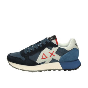 SCARPE SUN68 UOMO SNEAKER JAKI 2.0 PELLE SCAMOSCIATA E TESSUTO TECNICO NAVY BLU Z36115