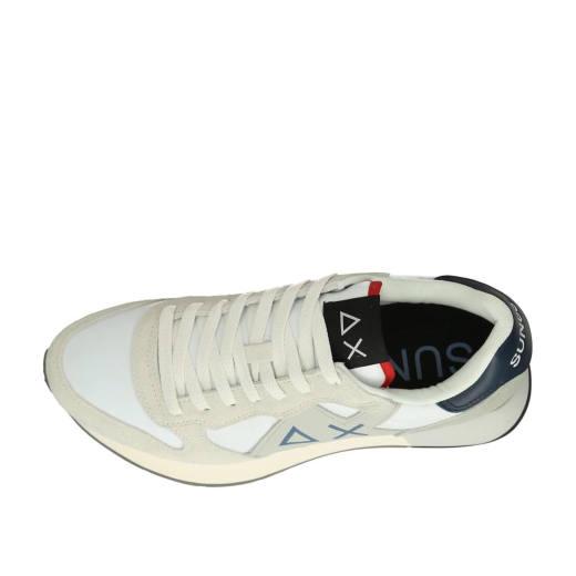 SCARPE SUN68 UOMO SNEAKER JAKI 2.0 PELLE SCAMOSCIATA E TESSUTO TECNICO BIANCO Z36115