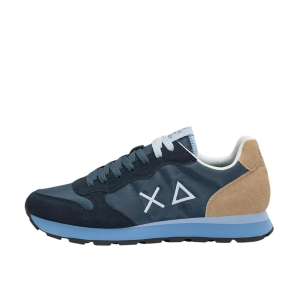 SCARPE SUN68 UOMO SNEAKER TOM MULTICOLOR PELLE SCAMOSCIATA E TESSUTO TECNICO NAVY BLUE Z36106
