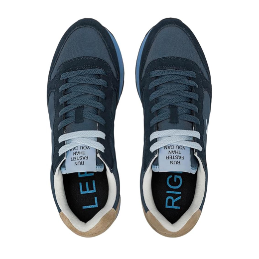 SCARPE SUN68 UOMO SNEAKER TOM MULTICOLOR PELLE SCAMOSCIATA E TESSUTO TECNICO NAVY BLUE Z36106