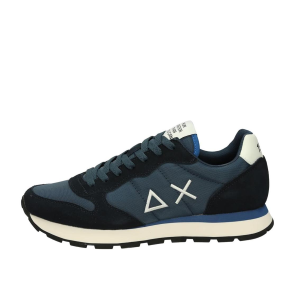 SCARPE SUN68 UOMO SNEAKER TOM PELLE SCAMOSCIATA E TESSUTO TECNICO NAVY BLUE Z36101