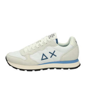 SCARPE SUN68 UOMO SNEAKER TOM PELLE SCAMOSCIATA E TESSUTO TECNICO BIANCO Z36101