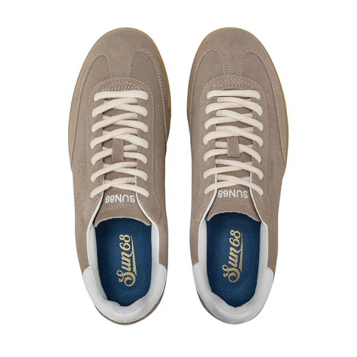 SCARPE SUN68 UOMO SNEAKER CALIFORNIA PELLE SCAMOSCIATA STONE Z36142