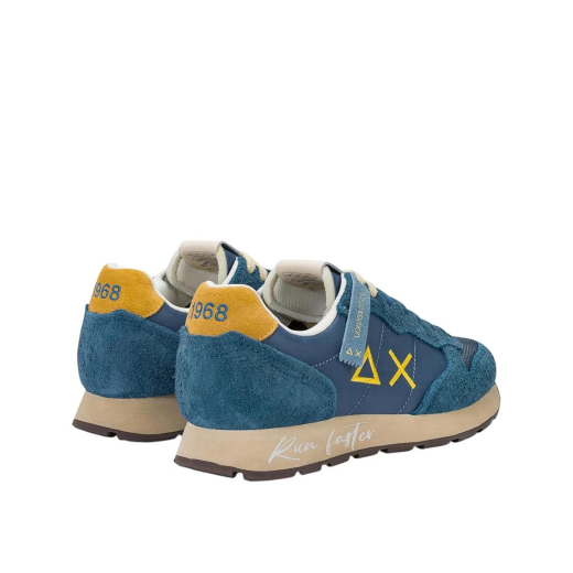 SCARPE SUN68 UOMO SNEAKER TOM VINTAGE PELLE SCAMOSCIATA E TESSUTO TECNICO AVIO SCURO Z36104