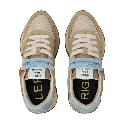 SCARPE SUN68 DONNA SNEAKER SNEAKER ALLY VINTAGE SUEDE E NYLON BEIGE Z36207