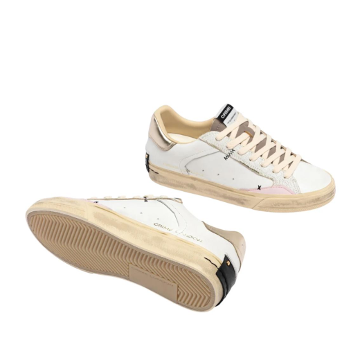 SCARPE CRIME LONDON DONNA SNEAKER DECONSTRUCTED YOU ARE THE SUN IN PELLE WHITE 29070PP810