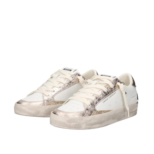SCARPE CRIME LONDON DONNA SNEAKER SK8 DELUXE PLATINUM GLOW IN PELLE 29125EE810