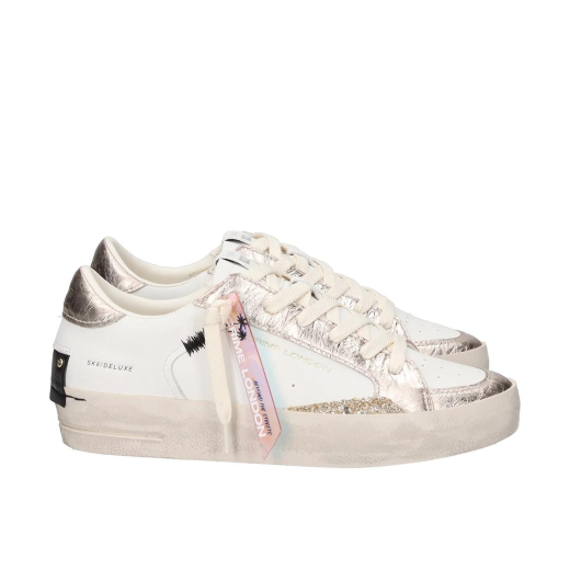 SCARPE CRIME LONDON DONNA SNEAKER SK8 DELUXE PLATINUM GLOW IN PELLE 29125EE810