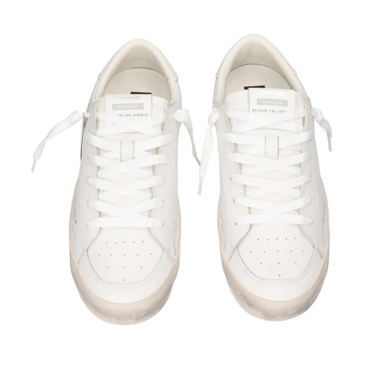 SCARPE CRIME LONDON DONNA SNEAKER SK8 DELUXE VANILLA WHITE IN PELLE 291111AA710