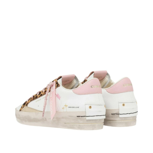 SCARPE CRIME LONDON DONNA SNEAKER SK8 DELUXE WEDGE PINK LEOPARD IN PELLE 29151PP810