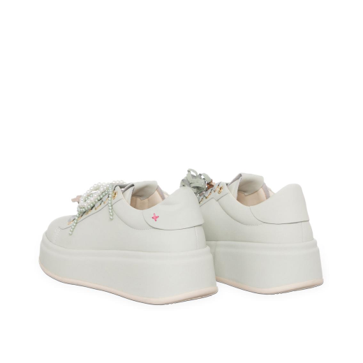 SCARPE GIO+ DONNA SNEAKER LINDA IN PELLE COMBI VERDE ACQUA OLIVA36A