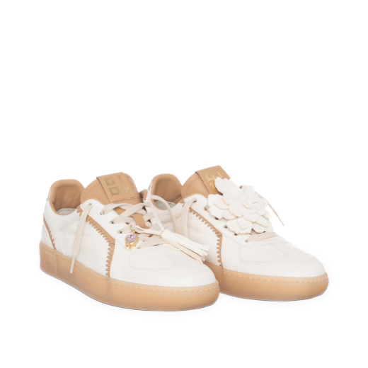 SCARPE GIO+ DONNA SNEAKER ARIANNA IN PELLE COMBI MILK BLUE1021