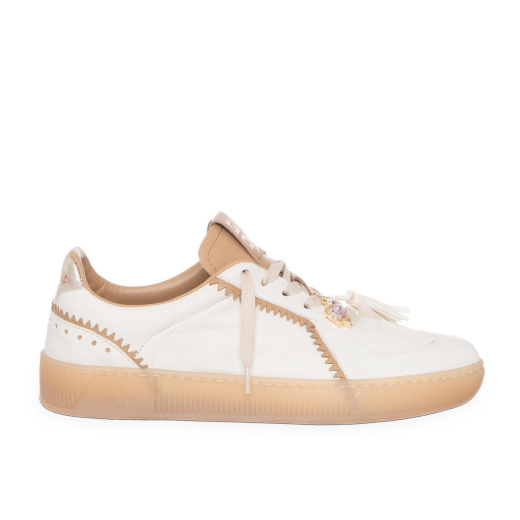 SCARPE GIO+ DONNA SNEAKER ARIANNA IN PELLE COMBI MILK BLUE1021
