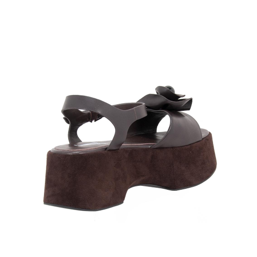 SCARPE DONNA JEANNOT SANDALI IN PELLE ZEPPA TESTA MORO AJ532D