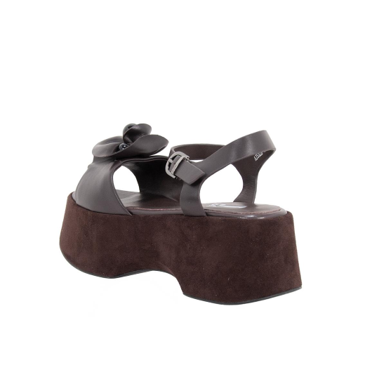 SCARPE DONNA JEANNOT SANDALI IN PELLE ZEPPA TESTA MORO AJ532D