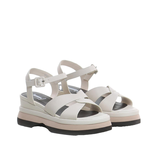 SCARPE DONNA JEANNOT SANDALI IN PELLE OFF WHITE AJ522B