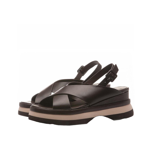 SCARPE DONNA JEANNOT SANDALI IN PELLE TESTA MORO AJ523D