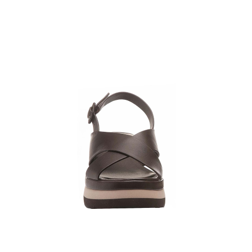 SCARPE DONNA JEANNOT SANDALI IN PELLE TESTA MORO AJ523D