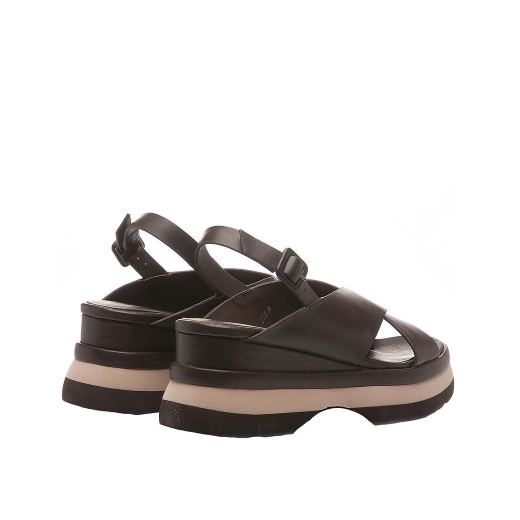 SCARPE DONNA JEANNOT SANDALI IN PELLE TESTA MORO AJ523D