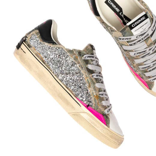 SCARPE CRIME LONDON DONNA SNEAKER DECONSTRUCTED CAMO STARDUST MULTICOLOR 29073PP868