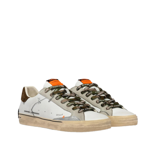 SCARPE CRIME LONDON UOMO SNEAKER DECONSTRUCTED MILITARY GREEN 19071PP810