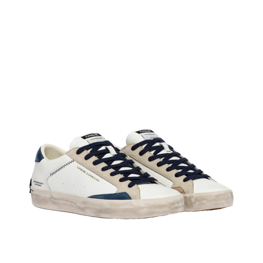 SCARPE CRIME LONDON UOMO SNEAKER DISTRESSED NAVY BLUE 19003PP810